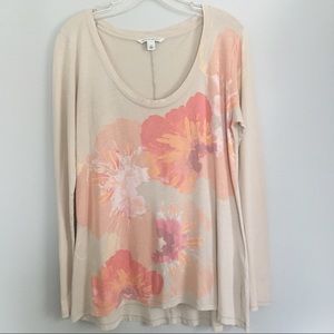 Banana Republic Long Sleeved Floral Tee
